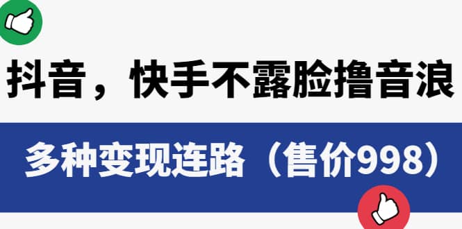 抖音，快手不露脸撸音浪项目，多种变现连路（售价998）-智领未来创业网