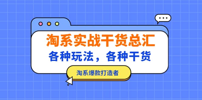 淘系实战干货总汇：各种玩法，各种干货，淘系爆款打造者-智领未来创业网