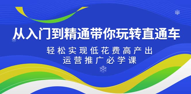 从入门到精通带你玩转直通车：轻松实现低花费高产出，35节运营推广必学课-智领未来创业网