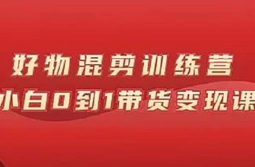 万三好物混剪训练营：小白0到1带货变现课-智领未来创业网
