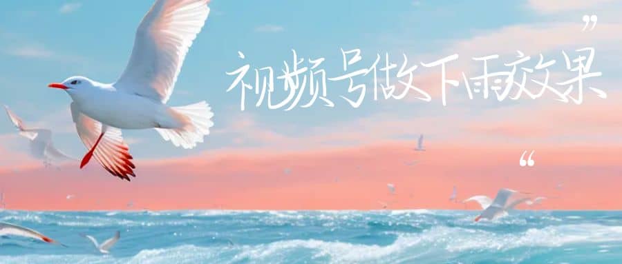 视频号做下雨视频一个账号一周涨粉10W+年入100w-智领未来创业网