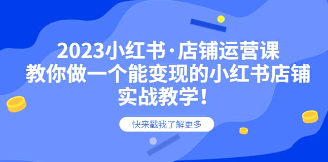 2023小红书·店铺运营课，教你做一个能变现的小红书店铺，20节-实战教学-智领未来创业网