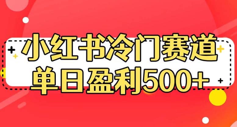 小红书冷门赛道，单日盈利500+【揭秘】-智领未来创业网