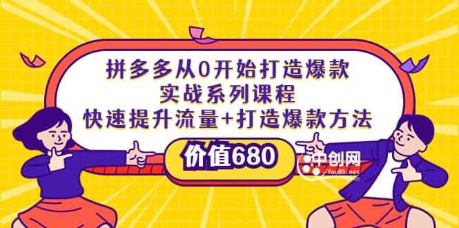 拼多多从0开始打造爆款实战系列课程：快速提升流量+打造爆款方法-智领未来创业网