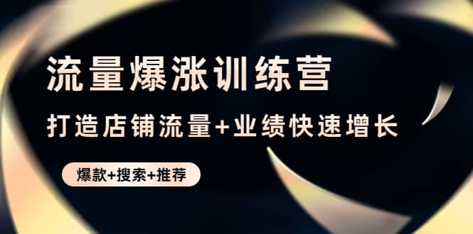 流量爆涨训练营：打造店铺流量+业绩快速增长 (爆款+搜索+推荐)-智领未来创业网
