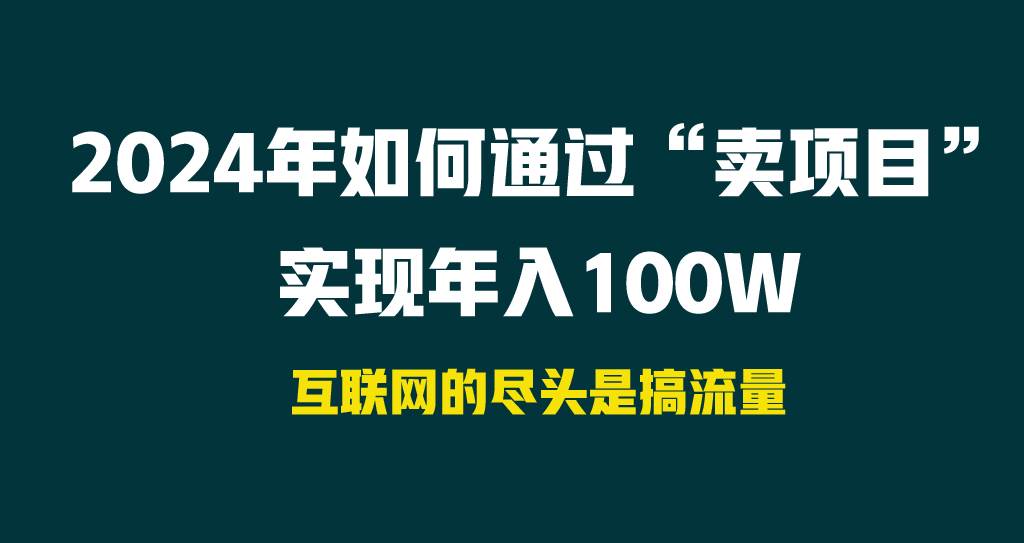 2024年如何通过“卖项目”实现年入100W-智领未来创业网