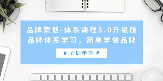 品牌策划-体系课程3.0升级版，品牌体系学习，简单学做品牌（高清无水印）-智领未来创业网