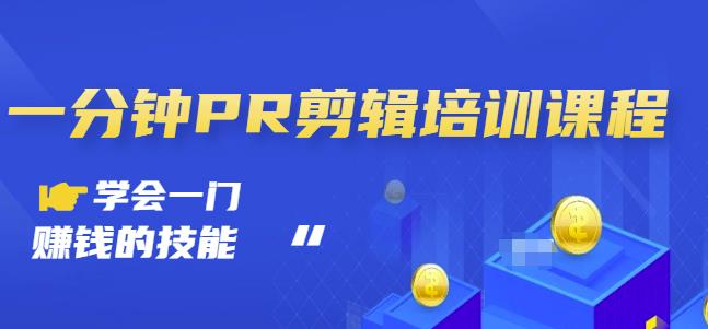 抖音视频一分钟PR剪辑培训：学会一门赚钱的技能，每节课短小精悍-智领未来创业网