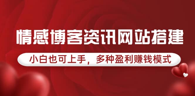 情感博客资讯网站搭建教学，小白也可上手，多种盈利赚钱模式（教程+源码）-智领未来创业网