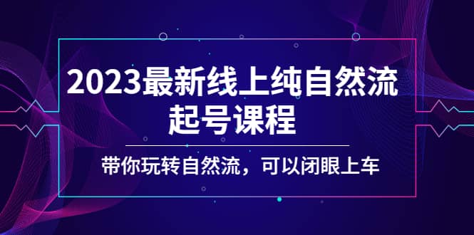 2023最新线上纯自然流起号课程，带你玩转自然流，可以闭眼上车-智领未来创业网
