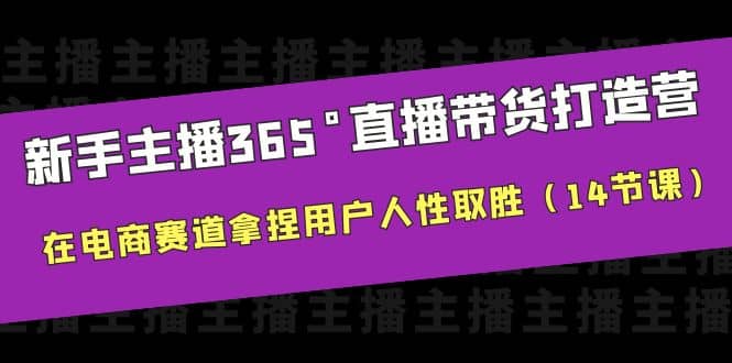 新手主播365°直播带货·打造营，在电商赛道拿捏用户人性取胜（14节课）-智领未来创业网