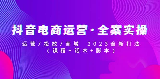 抖音电商运营·全案实操：运营/投放/商城 2023全新打法-智领未来创业网