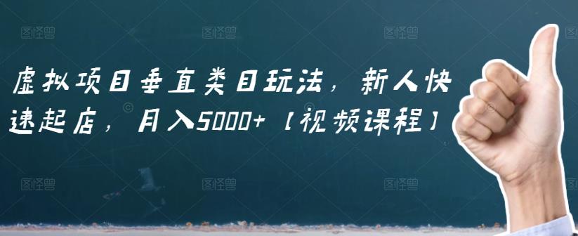 虚拟项目垂直类目玩法，新人快速起店，月入5000+【视频课程】-智领未来创业网