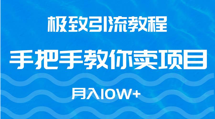 极致引流教程，手把手教你卖项目，月入10W+-智领未来创业网