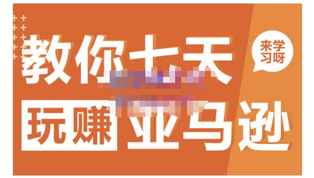 晟尧跨境·教你七天玩赚亚马逊，教你轻松玩赚亚马逊，适合小白学习-智领未来创业网