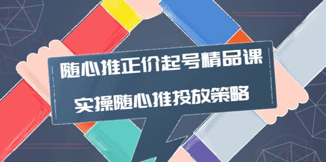 随心推正价起号精品课，实操随心推投放策略（5节课-价值298）-智领未来创业网