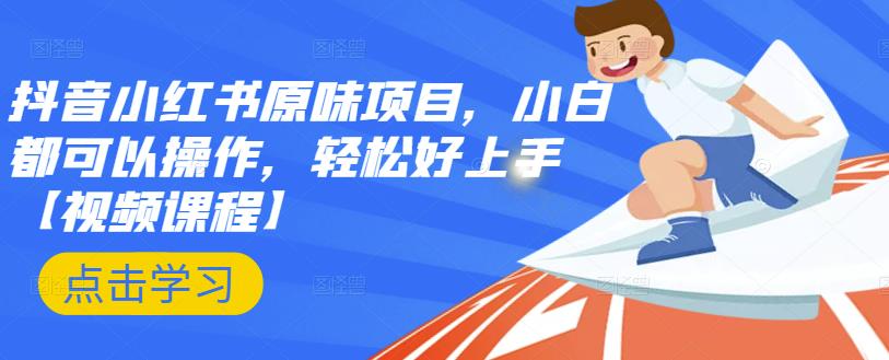 抖音小红书原味项目，小白都可以操作，轻松好上手【视频课程】-智领未来创业网