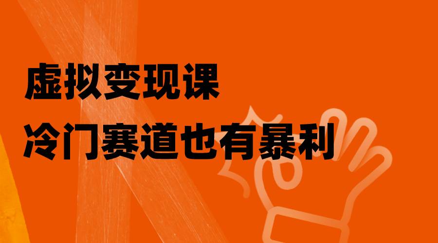 虚拟变现课，冷门赛道也有暴利，手把手教你玩转冷门私域-智领未来创业网