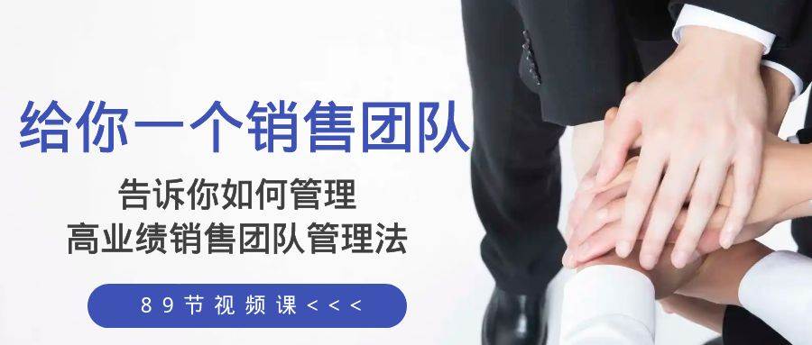 给你一个销售团队，告诉你如何管理，高业绩销售团队管理法（89节课）-智领未来创业网