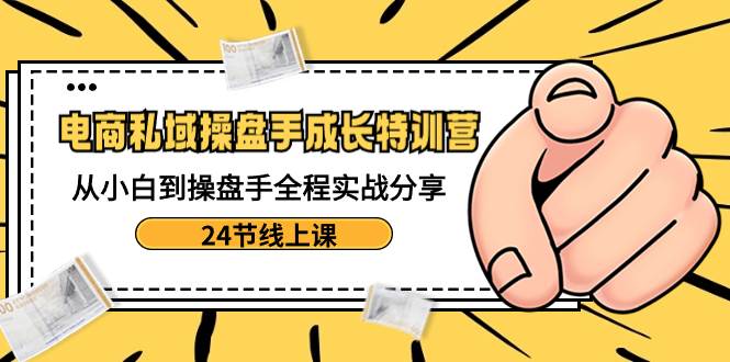 电商私域-操盘手成长特训营：从小白到操盘手全程实战分享-24节线上课-智领未来创业网