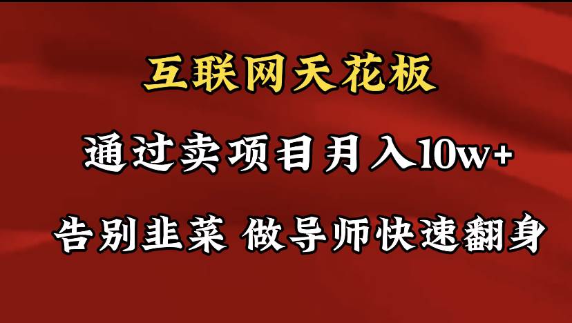 导师训练营互联网的天花板，让你告别韭菜，通过卖项目月入10w+，一定要…-智领未来创业网