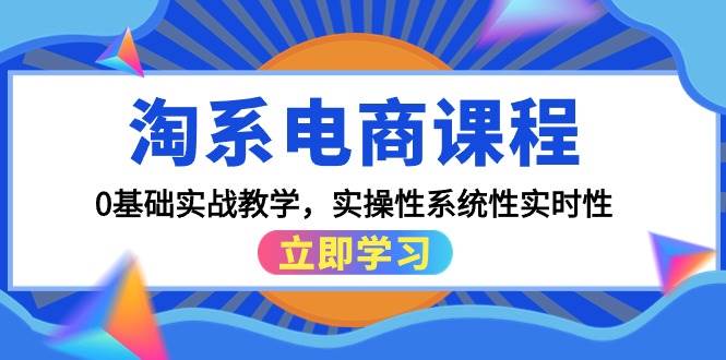淘系电商课程，0基础实战教学，实操性系统性实时性（15节课）-智领未来创业网