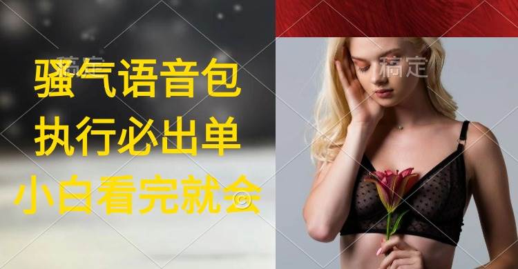 执行就出单，日入2000+，超火骚气语音包，小白看完课程就能马上实操-智领未来创业网