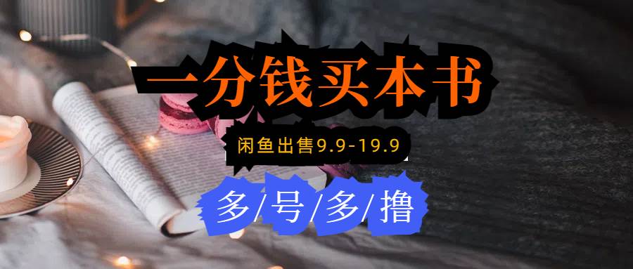 每天花1分钱买一本书，闲鱼出售9.9-19.9不等，多账号多撸 新手小白均可操作-智领未来创业网