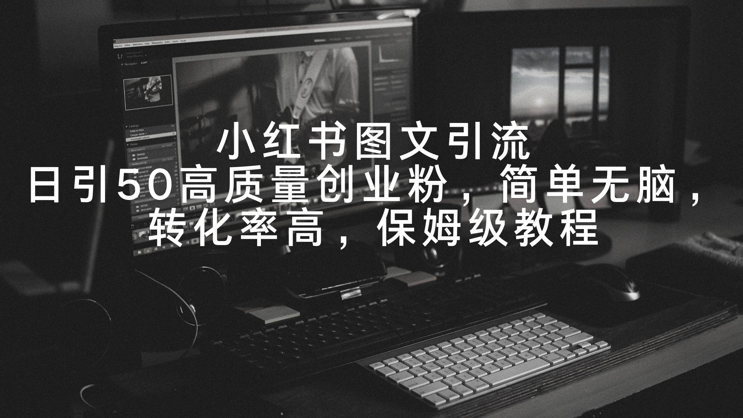小红书图文引流，日引50高质量创业粉，简单无脑，转化率高，保姆级教程-智领未来创业网