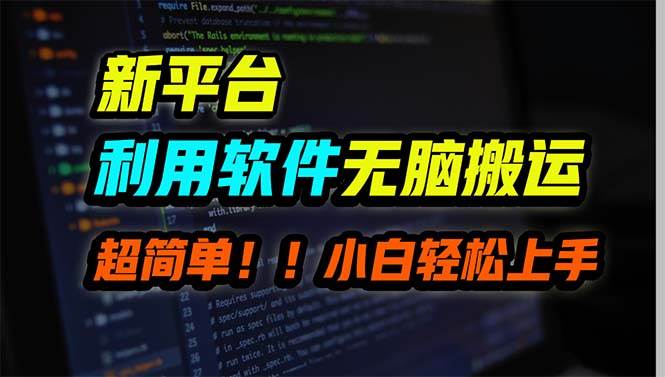 新平台用软件无脑搬运，月赚10000+，小白也能轻松上手-智领未来创业网