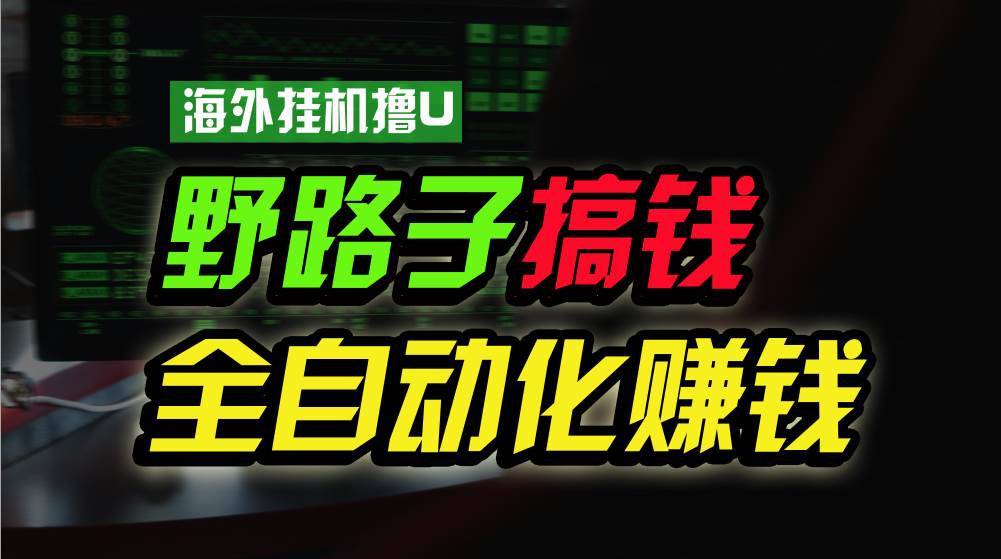 海外挂机撸U新平台，日赚8-15美元，全程无人值守，可批量放大，工作室内…-智领未来创业网