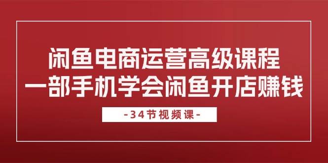 闲鱼电商运营高级课程，一部手机学会闲鱼开店赚钱（34节课）-智领未来创业网