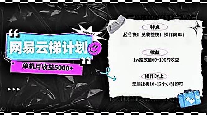 2024网易云云梯计划 单机日300+ 无脑月入5000+-智领未来创业网