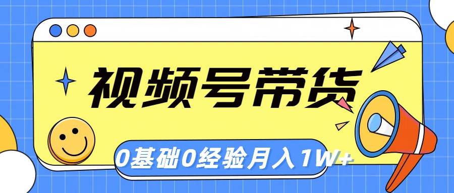 视频号轻创业带货，零基础，零经验，月入1w+-智领未来创业网