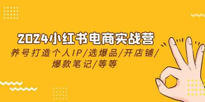2024小红书电商实战营，养号打造IP/选爆品/开店铺/爆款笔记/等等（24节）-智领未来创业网