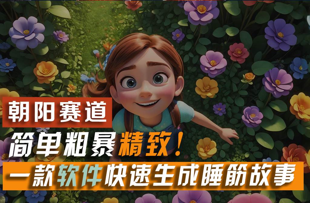 利用一款软件5分钟一条爆款睡前故事，简单粗暴精致！小白月入2w+-智领未来创业网