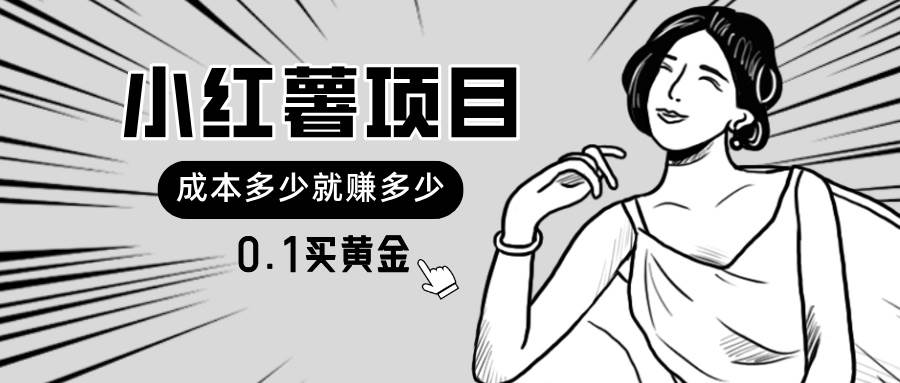 小红薯暴力项目，0.1买黄金。操作简单，日入无上限，可无限扩大。-智领未来创业网