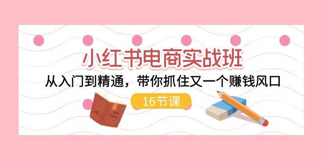 小红书电商实战班，从入门到精通，带你抓住又一个赚钱风口（16节）-智领未来创业网