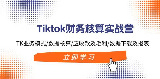 Tiktok财务核算实战营：TK业务模式/数据核算/应收款及毛利/数据下载及报表-智领未来创业网