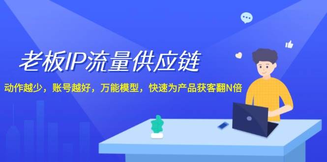 老板 IP流量 供应链，动作越少，账号越好，万能模型，快速为产品获客翻N倍-智领未来创业网