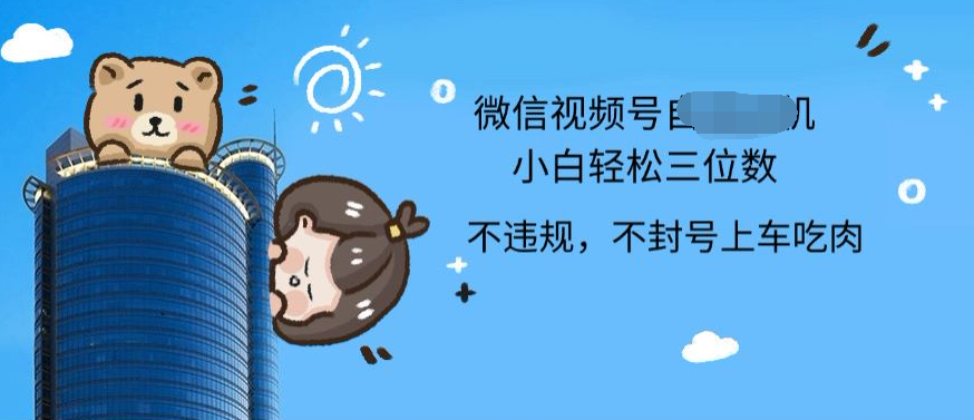 2024最新微信视频号挂机小白可上手，轻松日入三位数-智领未来创业网