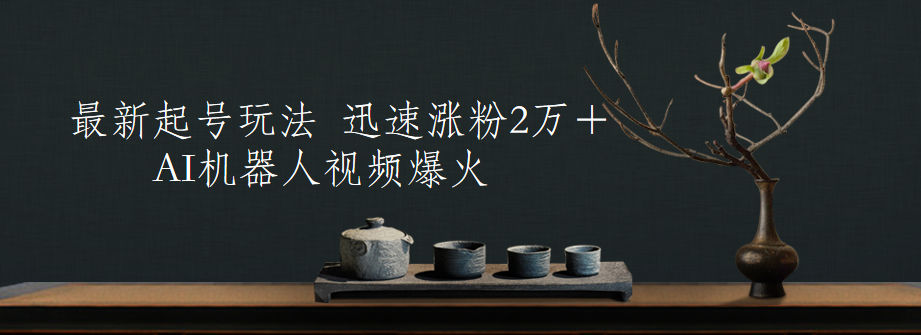 最新起号玩法，AI机器人视频爆火，迅速涨粉2万＋-智领未来创业网