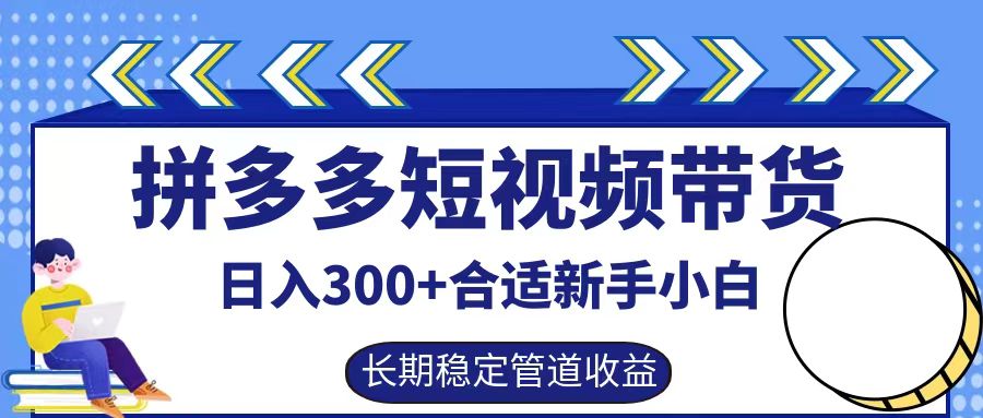 拼多多短视频带货日入300+实操落地流程-智领未来创业网