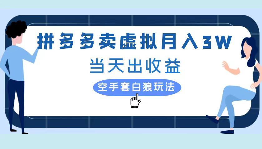 拼多多虚拟项目，单人月入3W+，实操落地项目-智领未来创业网