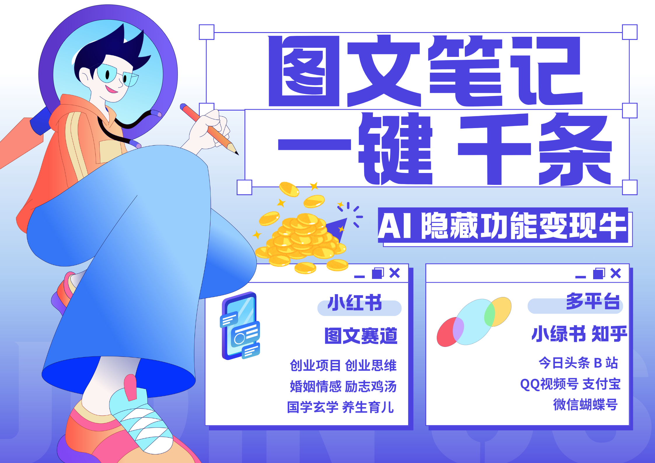 小红书小绿书 秒生图文一键千条 轻松变现3W+-智领未来创业网