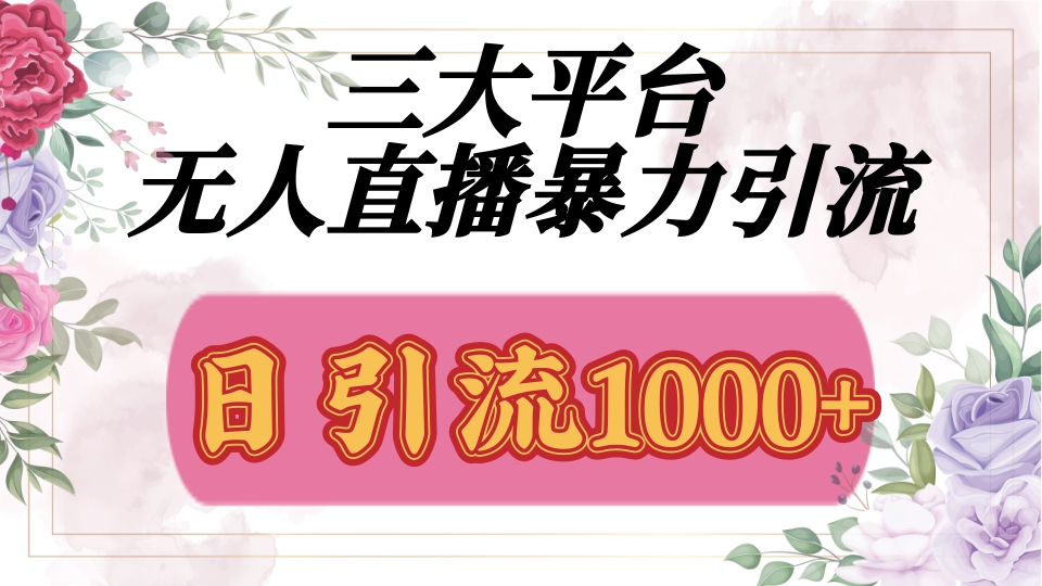 抖音，快手，视频号全平台通用，无人直播引流法，利用图片,模板,整套话术挂机全天支持矩阵操作，无限设备多开，超暴力引流，1000+高质量精准创业粉-智领未来创业网