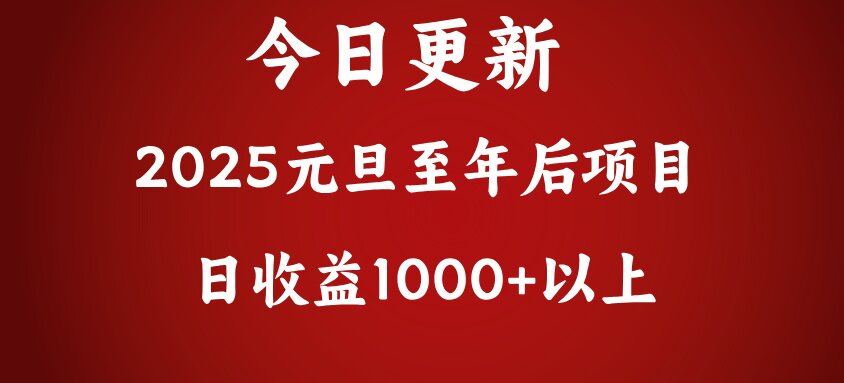 翻身项目，日收益1000+以上-智领未来创业网