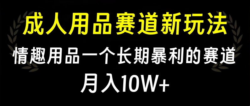 大人用品赛道新玩法，情趣用品一个长期暴利的赛道，月入10W+-智领未来创业网