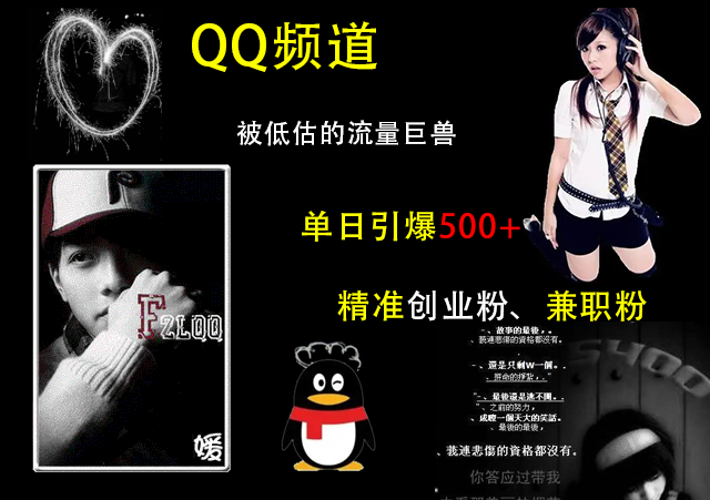 QQ频道，被低估的流量巨兽，单日引爆500+精准创业粉、兼职粉的引流秘籍-智领未来创业网