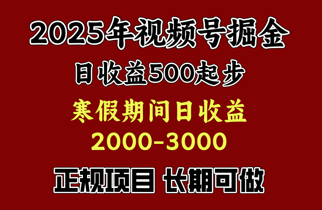 寒假期间一天收益2000+，小白一天就能上手-智领未来创业网